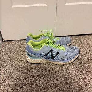 New Balance Women's Light Blue and Lime Athletic Shoes